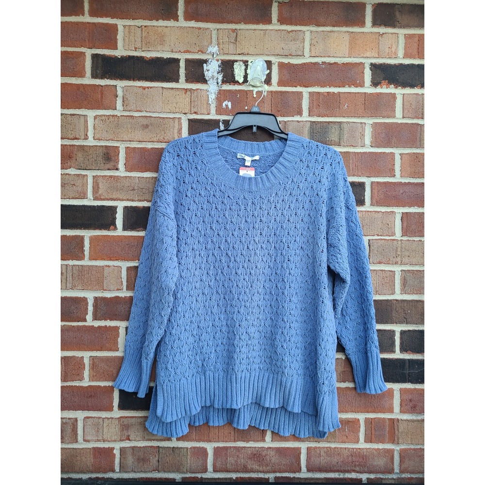 Seven Sweater Women's Periwinkle Knit Textured Pullover XL